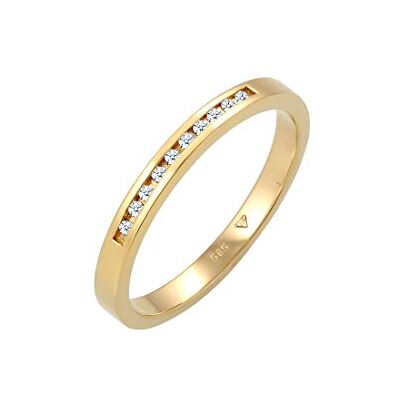 DIAMORE Elli Damring i 14K gult guld (585) diamant, 12, Guld, Diamant DIAMORE Elli Damring i 14K gult guld (585) diamant, 12, Guld, Diamant