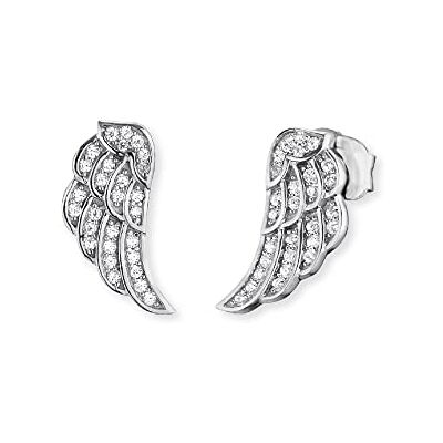 Engelsrufer Flügel Ohrstecker für Damen 925er-Sterlingsilber Weiße Zirkonia Größe 11 mm Engelsrufer Flügel Ohrstecker für Damen 925er-Sterlingsilber Weiße Zirkonia Größe 11 mm