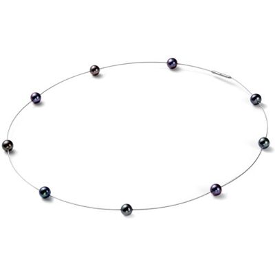 Monomania damhalsband rostfritt stål 9 sötvattenspärlor grå 4030 Monomania damhalsband rostfritt stål 9 sötvattenspärlor grå 4030