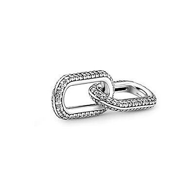PANDORA ME Styling Pavé Doppel-Link aus Sterling Silber; nur kompatibel mit Me Armbändern; Höhe: 8;2mm; 799660C02 PANDORA ME Styling Pavé Doppel-Link aus Sterling Silber; nur kompatibel mit Me Armbändern; Höhe: 8;2mm; 799660C02