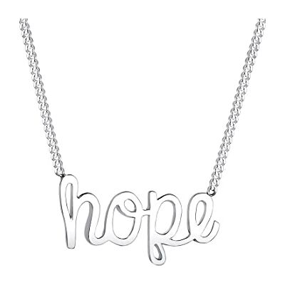 Elli damhalsband med hänge uttalande 925 sterlingsilver 0104112114_45, 45cm, fasettad slipning, Ingen ädelsten Elli damhalsband med hänge uttalande 925 sterlingsilver 0104112114_45, 45cm, fasettad slipning, Ingen ädelsten