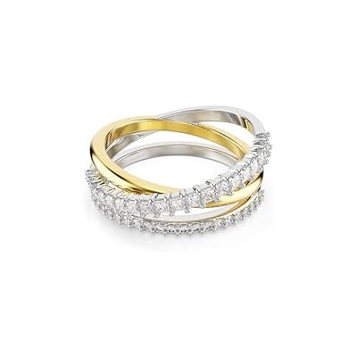 Swarovski Hyperbola ring, Blandade snitt, Vit, Blandad metallfinish, 50 Swarovski Hyperbola ring, Blandade snitt, Vit, Blandad metallfinish, 50