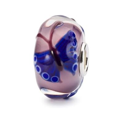 Trollbeads intuition fjäril glaspärla TGLBE-20293, Sterlingsilver och sten, glas Trollbeads intuition fjäril glaspärla TGLBE-20293, Sterlingsilver och sten, glas