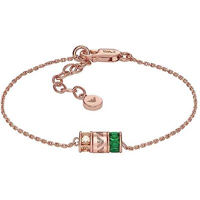 Giorgio Armani Armband för kvinnor, Komponenter i roséguld-tonat sterling silver Armband, Längd: 150mm+30mm, Bredd: 10mm, Höjd: 5.5mm, EG3579221, Gyllene Giorgio Armani Armband för kvinnor, Komponenter i roséguld-tonat sterling silver Armband, Längd: 150mm+30mm, Bredd: 10mm, Höjd: 5.5mm, EG3579221, Gyllene