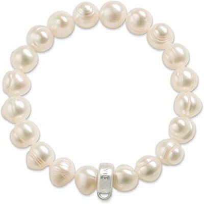 THOMAS SABO Damen-Armband Charm weisse Süßwasserzuchtperlen 15 cm X0041-082-14-S THOMAS SABO Damen-Armband Charm weisse Süßwasserzuchtperlen 15 cm X0041-082-14-S