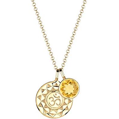 Elli damkedja med berlock OM ädelstenkedja Karma 925 silver citrin gul briljant slipning – 0102781915 e silver, colore: GUL, cod. 0102781915_45 Elli damkedja med berlock OM ädelstenkedja Karma 925 silver citrin gul briljant slipning – 0102781915 e silver, colore: GUL, cod. 0102781915_45