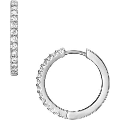 Fossil Örhängen i rostfritt stål eller halvädelsten för kvinnor med Lever Back-stängning, Flinta silver Fossil Örhängen i rostfritt stål eller halvädelsten för kvinnor med Lever Back-stängning, Flinta silver