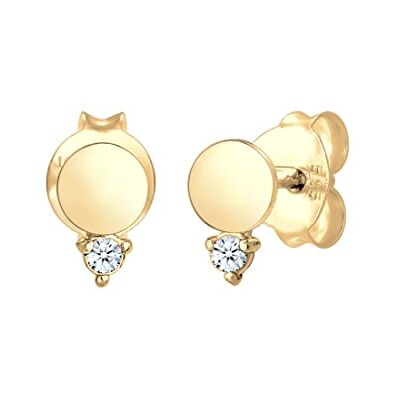 DIAMORE Elli kvinnor 14 ct (585) gult guld fyrkantig diamant, Gult guld, Diamant DIAMORE Elli kvinnor 14 ct (585) gult guld fyrkantig diamant, Gult guld, Diamant