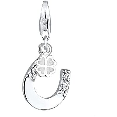 Elli berlocker hästsko klöverblad kristaller 925 sterlingsilver, Kristall Elli berlocker hästsko klöverblad kristaller 925 sterlingsilver, Kristall