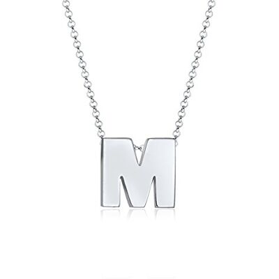 Elli halsband dam bokstav S initialer trend minimal i 925 sterlingsilver, 45 cm, Sterlingsilver, Ingen ädelsten Elli halsband dam bokstav S initialer trend minimal i 925 sterlingsilver, 45 cm, Sterlingsilver, Ingen ädelsten