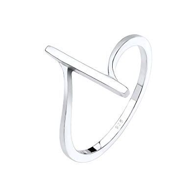 Elli Ring Bandring Geo Formen Cool Basic Minimal 925 Silber, 56 cm, Silver, Ohne Elli Ring Bandring Geo Formen Cool Basic Minimal 925 Silber, 56 cm, Silver, Ohne