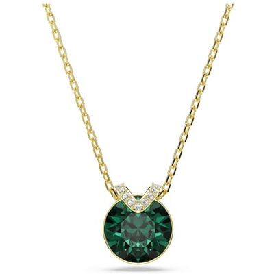 Swarovski Bella V Hänge, Rund Slipning, Grön, Guldfärgad Pläterad Swarovski Bella V Hänge, Rund Slipning, Grön, Guldfärgad Pläterad