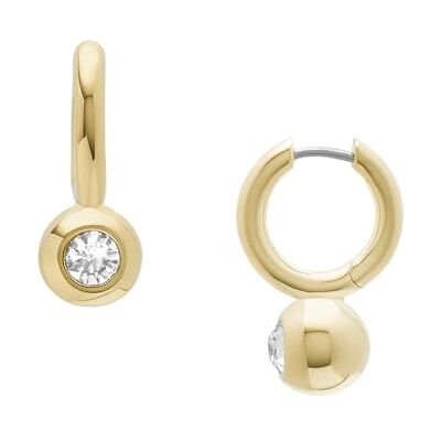 Fossil Örhängen i rostfritt stål eller halvädelsten för kvinnor med Lever Back-stängning, Sunglow guld Fossil Örhängen i rostfritt stål eller halvädelsten för kvinnor med Lever Back-stängning, Sunglow guld