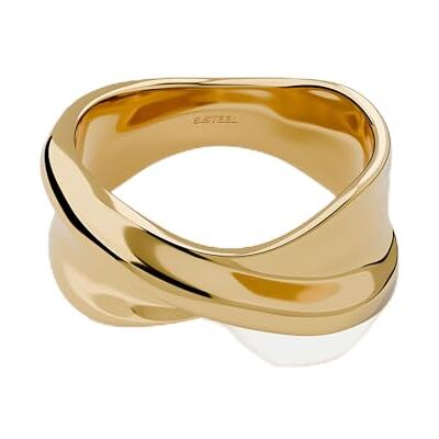 Jean & Len Dani Ring, Nickel-, Bly- Och Kadmiumfri, Rostfritt Stål 316L, 14 K-Guldpläterad, Tidlös Och Spännande Design, Passar Som Present, Diameter: 17 Mm, Gyllene Damring Jean & Len Dani Ring, Nickel-, Bly- Och Kadmiumfri, Rostfritt Stål 316L, 14 K-Guldpläterad, Tidlös Och Spännande Design, Passar Som Present, Diameter: 17 Mm, Gyllene Damring
