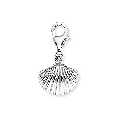 Engelsrufer Damen Charm Anhänger Aloha Muschel Silber aus Sterling Silber Karabinerverschluss nickelfrei Größe: 9mm Engelsrufer Damen Charm Anhänger Aloha Muschel Silber aus Sterling Silber Karabinerverschluss nickelfrei Größe: 9mm