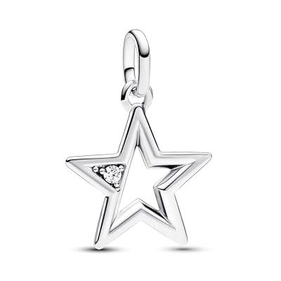 PANDORA ME Funkelnder Stern Medaillon-Charm aus Sterling Silber mit Cubik Zirkonia, Kompatibel ME und Moments Armbändern, 793032C01 PANDORA ME Funkelnder Stern Medaillon-Charm aus Sterling Silber mit Cubik Zirkonia, Kompatibel ME und Moments Armbändern, 793032C01