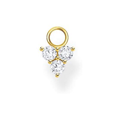 THOMAS SABO boucle d'oreille unique pendentif pierres blanches argent plaqué or EP008-414-14 THOMAS SABO boucle d'oreille unique pendentif pierres blanches argent plaqué or EP008-414-14