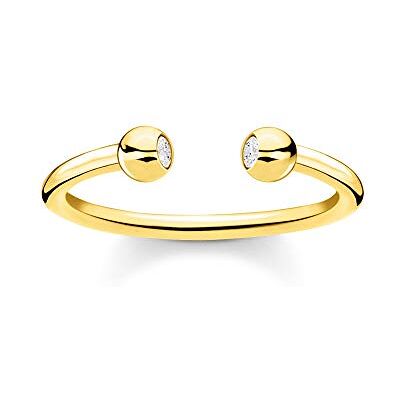 THOMAS SABO bague boules avec pierres argent plaqué or TR2319-414-14-52 THOMAS SABO bague boules avec pierres argent plaqué or TR2319-414-14-52