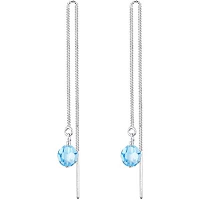 Elli Örhängen kedja kula kristaller elegans silver, fasettslipning, Utan Elli Örhängen kedja kula kristaller elegans silver, fasettslipning, Utan