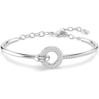 Swarovski Dextera armring, Rundslipad, Vit, Rodiumpläterad Swarovski Dextera armring, Rundslipad, Vit, Rodiumpläterad