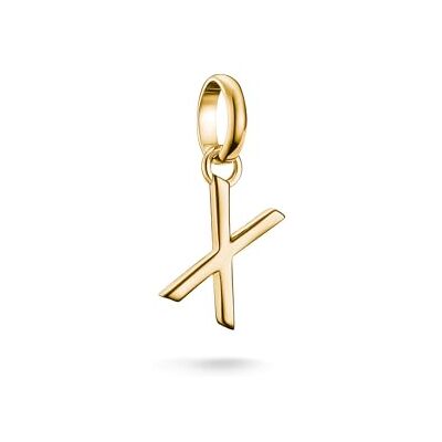 THOMAS SABO Charm Club Connect Charm-Hängsmycke Bokstav X 18k Förgyllning Återvunnet 925 Silver CC1230-413-39 THOMAS SABO Charm Club Connect Charm-Hängsmycke Bokstav X 18k Förgyllning Återvunnet 925 Silver CC1230-413-39