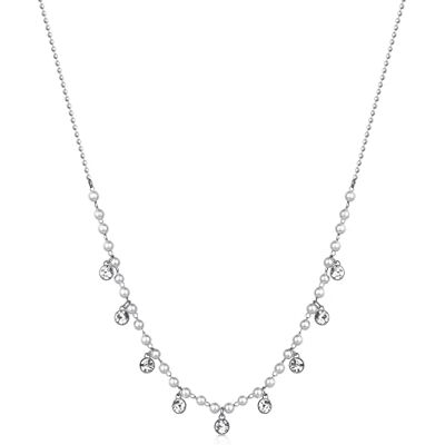Brosway Damhalsband CHANT av rostfritt stål med pärlor i färgen silver med karbinhake, längd: 45 cm, BAH83 Brosway Damhalsband CHANT av rostfritt stål med pärlor i färgen silver med karbinhake, längd: 45 cm, BAH83