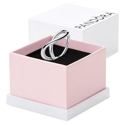 PANDORA Essence Organisch Geformter Unendlichkeitsring aus Sterling Silber, Größe: 56, 193318C00-56 PANDORA Essence Organisch Geformter Unendlichkeitsring aus Sterling Silber, Größe: 56, 193318C00-56