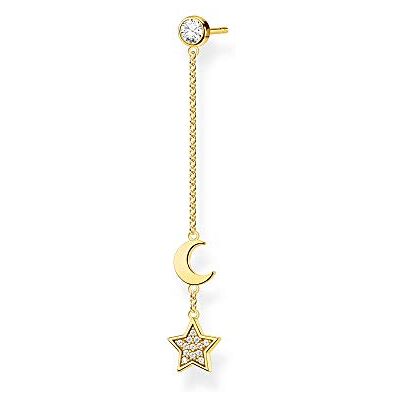THOMAS SABO boucle d'oreille unique étoile & lune argent plaqué or H2151-414-14 THOMAS SABO boucle d'oreille unique étoile & lune argent plaqué or H2151-414-14