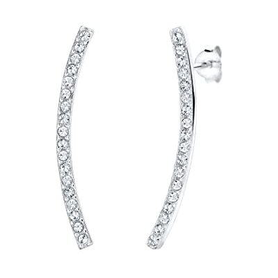 Elli damörhängen statement 925 sterlingsilver med kristaller i briljantslipsen vit Elli damörhängen statement 925 sterlingsilver med kristaller i briljantslipsen vit