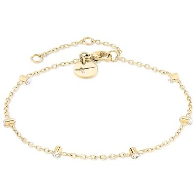 Tamaris armband med glasstenTJ-0563-B-21 IP guld, 21 cm, Rostfritt stål, Glas Tamaris armband med glasstenTJ-0563-B-21 IP guld, 21 cm, Rostfritt stål, Glas