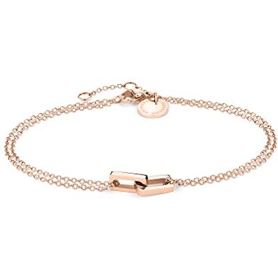 LIEBESKIND BERLIN damarmband – fint armband med rektangulärt hänge, enkelt eller med strass – rostfritt stål i silver, guld, roséguld och svart – elegant Everyday-smycke, 20, Rostfritt stål, Ingen LIEBESKIND BERLIN damarmband – fint armband med rektangulärt hänge, enkelt eller med strass – rostfritt stål i silver, guld, roséguld och svart – elegant Everyday-smycke, 20, Rostfritt stål, Ingen