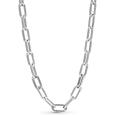 PANDORA ME Link Chain Halskette 45cm aus Sterling-Silber, Kompatibel mit ME Armbänder, Höhe: 8,6mm, 399590C00-45 PANDORA ME Link Chain Halskette 45cm aus Sterling-Silber, Kompatibel mit ME Armbänder, Höhe: 8,6mm, 399590C00-45