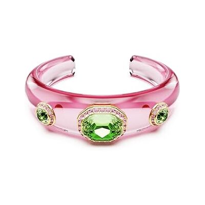 Swarovski Dulcis-manschett, blandade snitt, flerfärgad, guldfärgad, L Swarovski Dulcis-manschett, blandade snitt, flerfärgad, guldfärgad, L