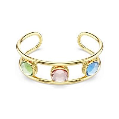 Swarovski Chroma-manschett, kuddskuren, flerfärgad, guldfärgad, M Swarovski Chroma-manschett, kuddskuren, flerfärgad, guldfärgad, M