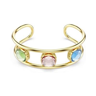 Swarovski Chroma-manschett, kuddskuren, flerfärgad, guldfärgad, S Swarovski Chroma-manschett, kuddskuren, flerfärgad, guldfärgad, S