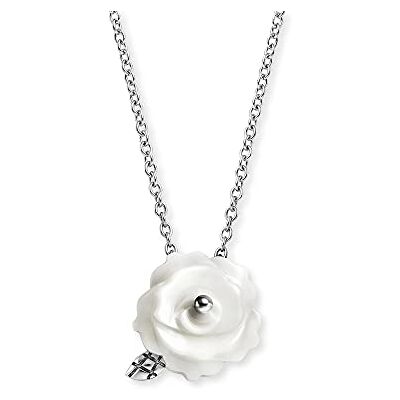 Engelsrufer Damen Halskette Rose Garden aus Sterling Silber mit Perlmutt Anhänger Karabinerverschluss in zwei Längen verstellbar nickelfrei Engelsrufer Damen Halskette Rose Garden aus Sterling Silber mit Perlmutt Anhänger Karabinerverschluss in zwei Längen verstellbar nickelfrei