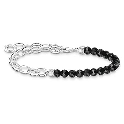 THOMAS SABO Bracelet avec perles noires argent sterling 925 A2098-130-11-L19 THOMAS SABO Bracelet avec perles noires argent sterling 925 A2098-130-11-L19