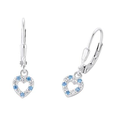 Prinzessin Lillifee Örhängen 925 sterlingsilver barnörhängen för flickor, med zirconia synth., 2,1 cm, hjärta, kommer i presentförpackning med smycken Prinzessin Lillifee Örhängen 925 sterlingsilver barnörhängen för flickor, med zirconia synth., 2,1 cm, hjärta, kommer i presentförpackning med smycken