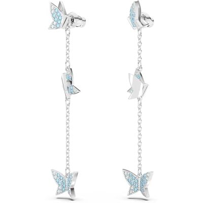 Swarovski Lilia Droppörhängen, fjäril, blå, rodiumpläterade, En storlek, Kristaller, rodiumpläterade, Kristaller Swarovski Lilia Droppörhängen, fjäril, blå, rodiumpläterade, En storlek, Kristaller, rodiumpläterade, Kristaller
