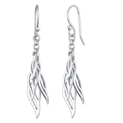Elli Örhängen damer örhängen blad boho festival i 925 sterlingsilver, fasettslipning, Utan Elli Örhängen damer örhängen blad boho festival i 925 sterlingsilver, fasettslipning, Utan