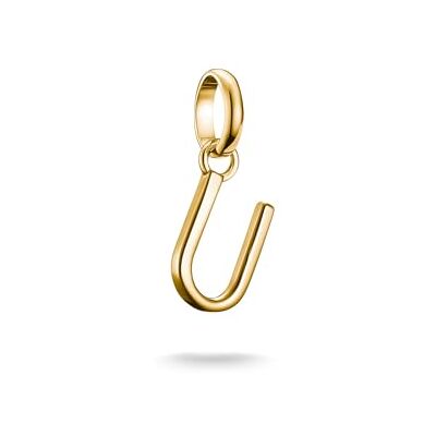 THOMAS SABO Charm Club Connect Charm-Hängsmycke Bokstav U 18k Förgyllning Återvunnet 925 Silver CC1227-413-39 THOMAS SABO Charm Club Connect Charm-Hängsmycke Bokstav U 18k Förgyllning Återvunnet 925 Silver CC1227-413-39