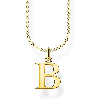 THOMAS SABO bokstav B guldpläterat silverhalsband KE2011-413-39 THOMAS SABO bokstav B guldpläterat silverhalsband KE2011-413-39