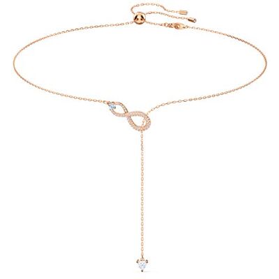 Swarovski Infinity Y-halsband, Infinity, Vit, Roséguld pläterat Swarovski Infinity Y-halsband, Infinity, Vit, Roséguld pläterat