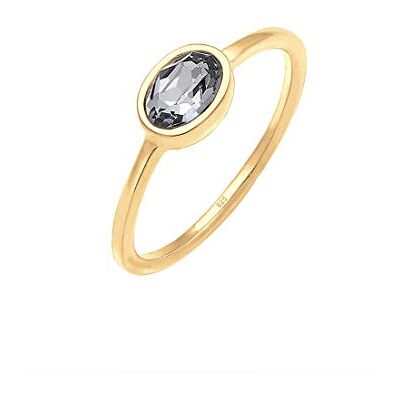 Elli damring med Swarovski-kristaller i 925 sterlingsilver, 54, Silver Guld Silver, Kristall Elli damring med Swarovski-kristaller i 925 sterlingsilver, 54, Silver Guld Silver, Kristall