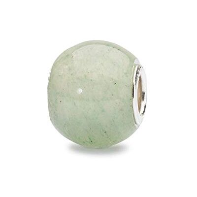 Trollbeads Charm Runder Aventurin aus Edelstein in der Farbe Grün, TSTBE-00018 Trollbeads Charm Runder Aventurin aus Edelstein in der Farbe Grün, TSTBE-00018