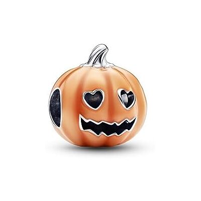 PANDORA Im Dunkeln leuchtender Gruseliger Kürbis Charm aus Sterling Silber, Kompatibel Moments, Moments Kollektion, 792291C01 PANDORA Im Dunkeln leuchtender Gruseliger Kürbis Charm aus Sterling Silber, Kompatibel Moments, Moments Kollektion, 792291C01