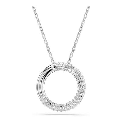 Swarovski Dextera hängsmycke, Pavé, Vit, Rhodiumpläterad Swarovski Dextera hängsmycke, Pavé, Vit, Rhodiumpläterad