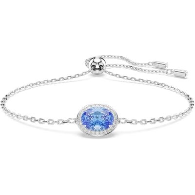 Swarovski Constella Armband, Central Blue Crystal och White Crystal Pavé, Rhodium Plated Chain, från Constella Collection Swarovski Constella Armband, Central Blue Crystal och White Crystal Pavé, Rhodium Plated Chain, från Constella Collection