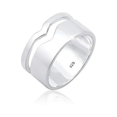 Elli Ring damer bandring cut out basic trend i 925 sterlingsilver, 58 EU, Sterlingsilver, Utan Elli Ring damer bandring cut out basic trend i 925 sterlingsilver, 58 EU, Sterlingsilver, Utan