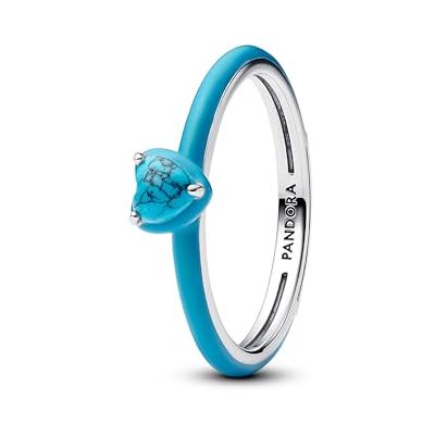 PANDORA turkos hjärta sten ring sterling silver ME samling storlek 48 193828C01-48, sterling silver, turkos, Sterlingsilver, Turkos PANDORA turkos hjärta sten ring sterling silver ME samling storlek 48 193828C01-48, sterling silver, turkos, Sterlingsilver, Turkos